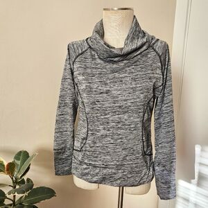 Gray Women's Cowl Neck Top